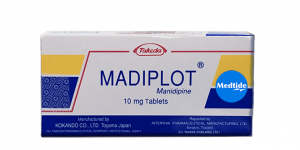 Madiplot 10 contains manidipine 10 mg also called มาดิพลอต 10 in Thai