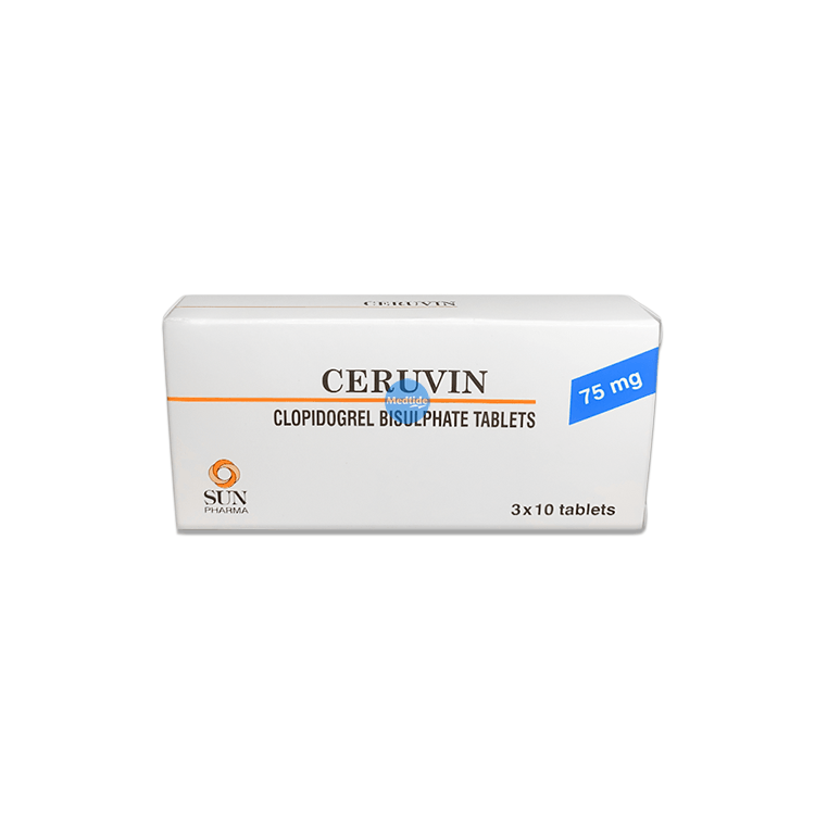 Clopidogrel - Ceruvin 75 mg 30 tablets/box - MEDTIDE Drugstore