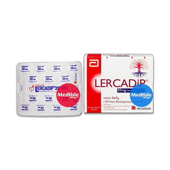 ยา Lercadip 20 mg ยารักษาโรคความดันโลหิตสูง (ยาลดความดัน) ใช้แทนยา zanidip