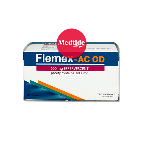 ยาละลายเสมหะ Flemex-AC OD (acetylcysteine 600 mg)