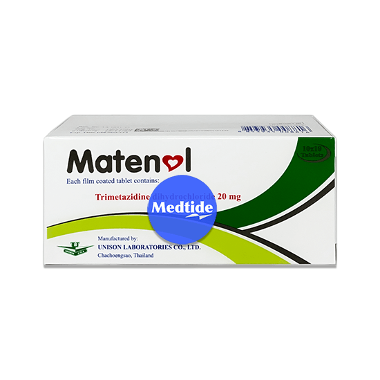 ยารักษาโรคหัวใจ matenol (trimetazidine) 20 mg