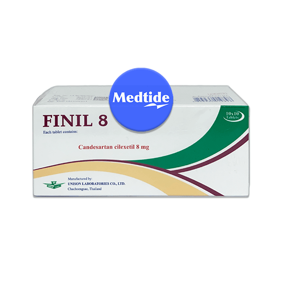 ยารักษาโรคความดันโลหิตสูงและโรคหัวใจ Finil (candesartan) 8 mg ใช้แทน blopress 8 mg
