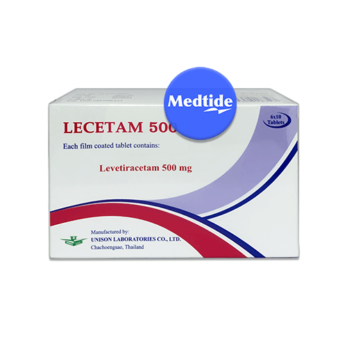 Levetiracetam – Lecetam 500 Mg 60 Tablets/Box [กล่อง 60 เม็ด] [หมดอายุ  10/2025] – Medtide