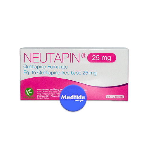 ยารักษาโรคซึมเสณ้า Quetiapine Neutapin 25 mg