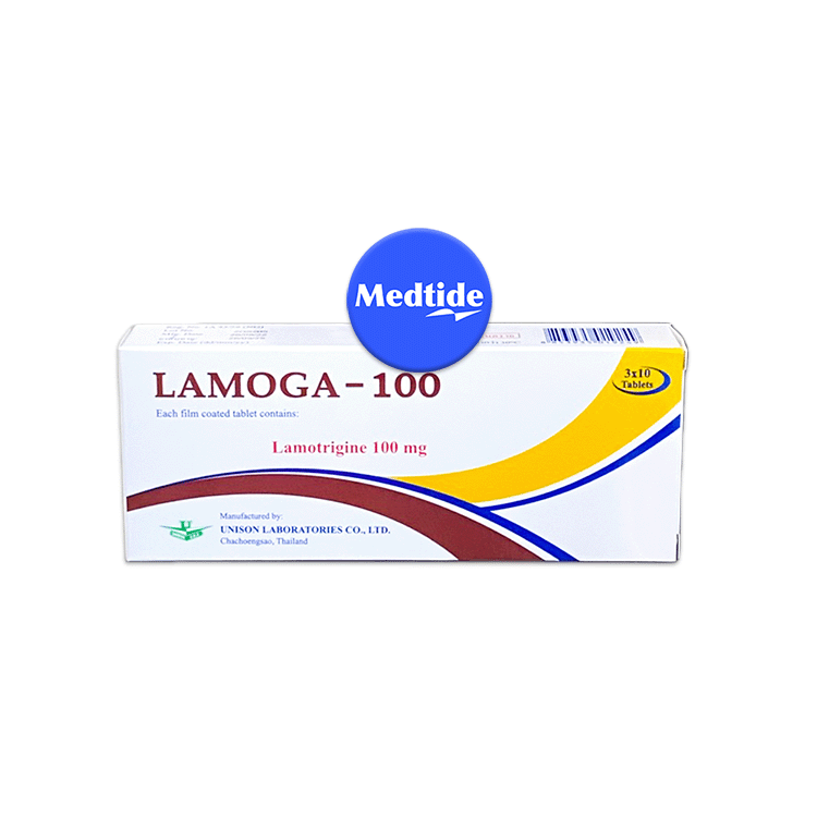 lamoga 100 mg (ลาโมกา 100) ใช้แทนยา lamictal 100 mg